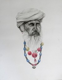 Saeed Lakho, untitled, 22 x 28 Inch, Mix Media On Paper, Figurative Painting, AC-SL-051